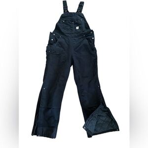 Carhartt Women's Relaxed Fit Washed Duck Insulated Bib Overall Med (8-10) SHORT